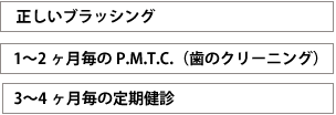 正しいブラッシング　PMTC歯のクリーニング　定期健診